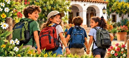 Escolares en el campamento de 2 días