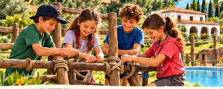 Escolares en el campamento de 4 días